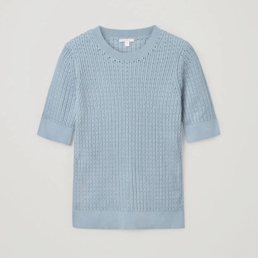 Cos Knitted Silk-Blended Top